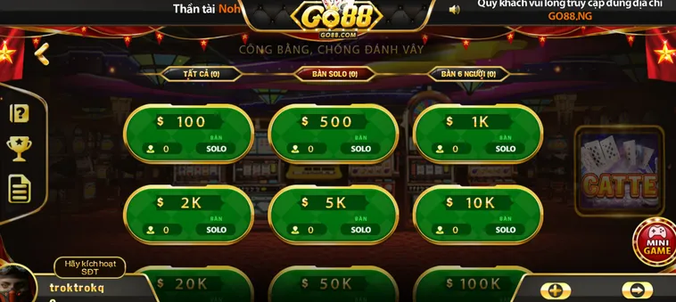 Khám Phá Tuyệt Đỉnh Bài Catte tại Go88 Với Phần Thưởng Khổng Lồ Mỗi Ngày