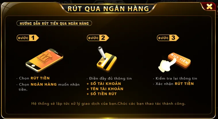 Quy Trình Rút Tiền Go88 Qua Tài Khoản Ngân Hàng Siêu Tốc Đảm Bảo An Toàn Tuyệt Đối Cho Người Chơi