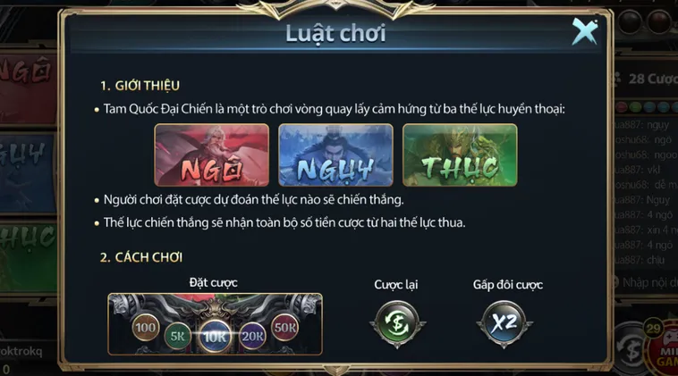 Chinh Phục Huyền Thoại Tại Minigame Tam Quốc Đại Chiến tại Go88 Siêu Hấp Dẫn