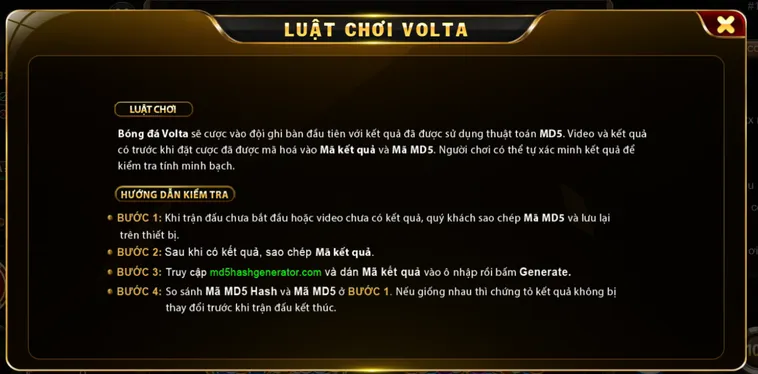 Trải Nghiệm Volta MD5 Tại Go88 Đỉnh Cao Của Sự May Mắn Và Tốc Độ