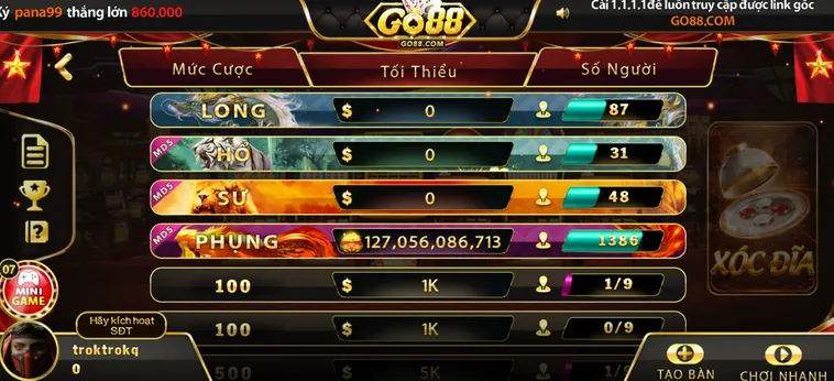 Casino Xóc Đĩa Tại Go88 Sảnh Game Đẳng Cấp Với Trải Nghiệm Chân Thực Nhất